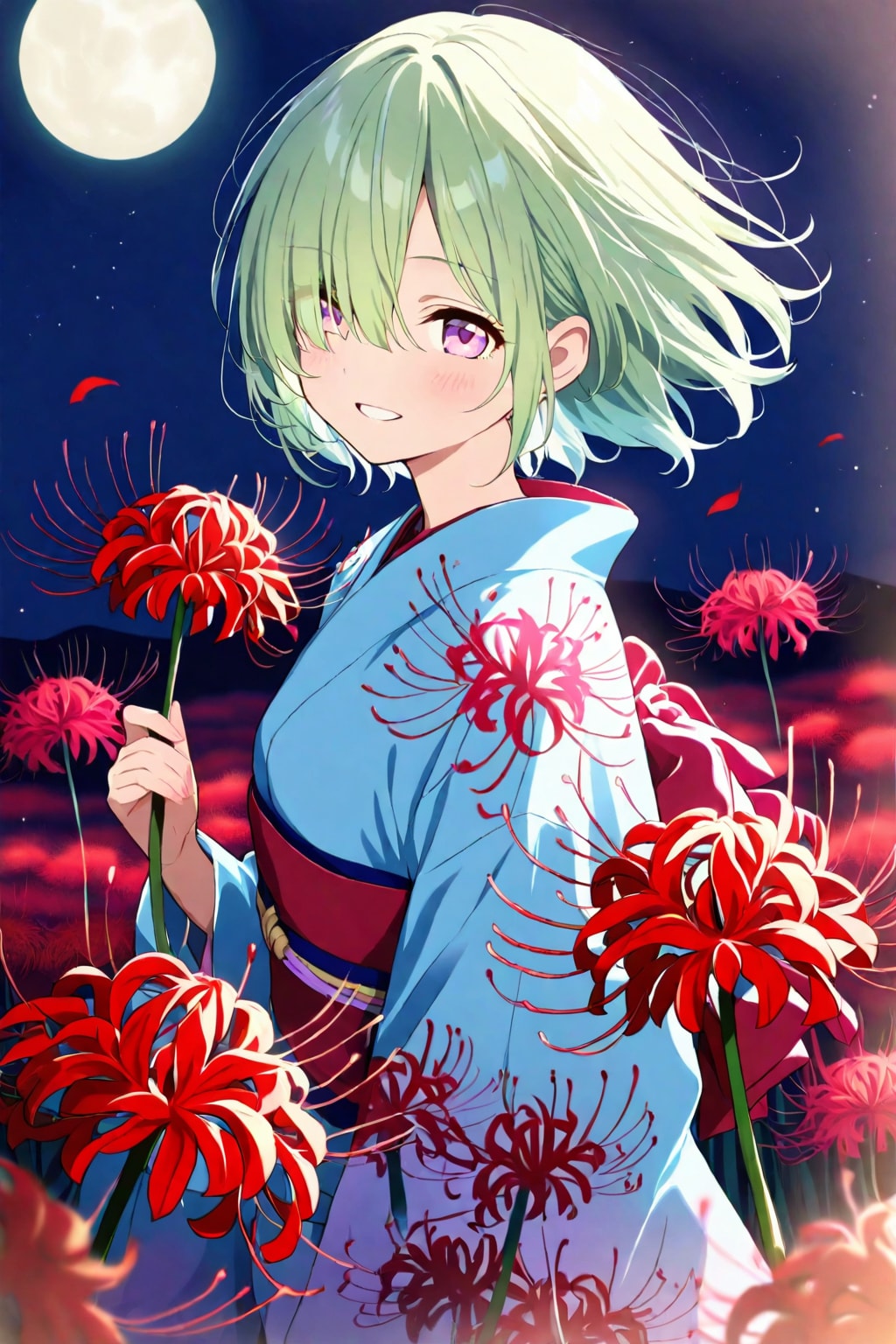 彼岸花に囲まれて