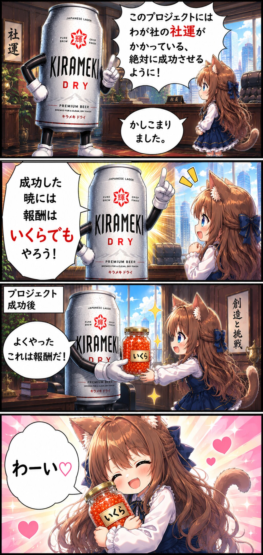 (4コマ)プロジェクトと小さな女の子