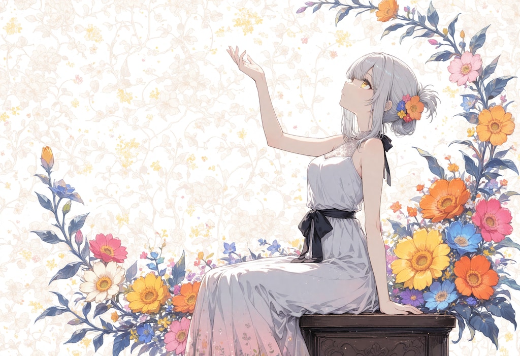看板娘　flowers