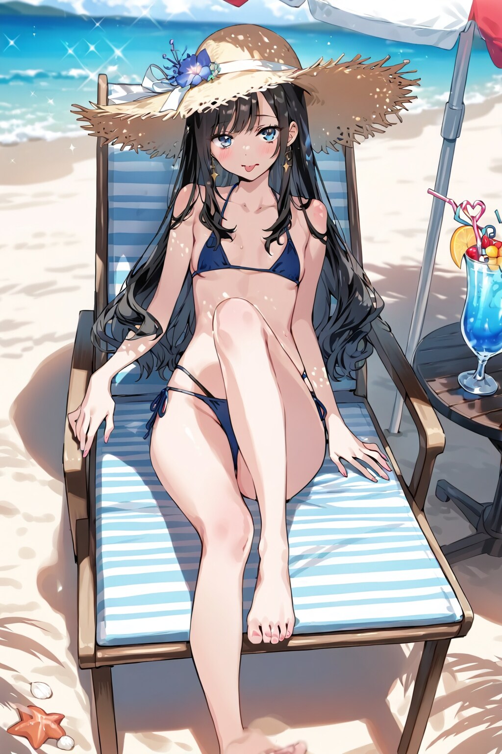 ビーチでリゾート気分