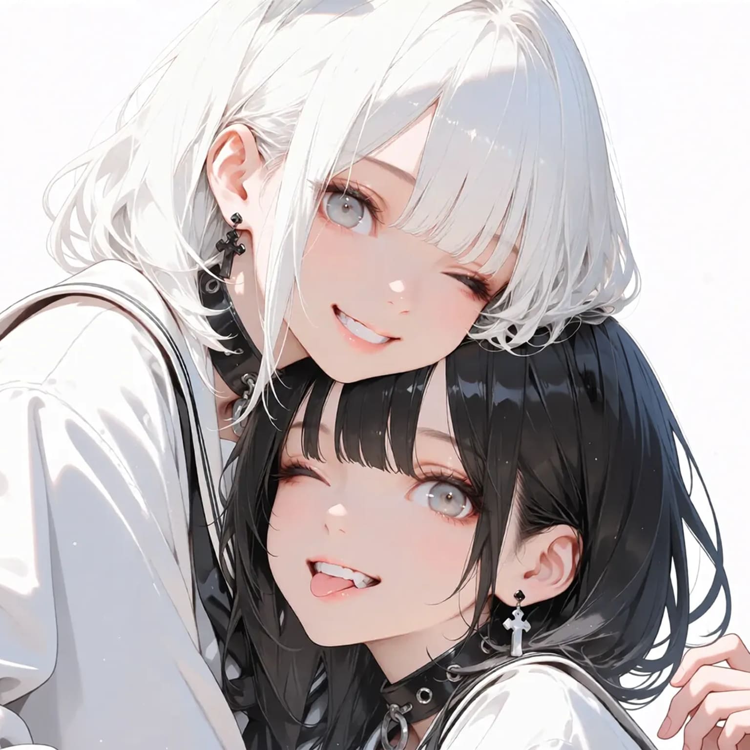 白と黒 | の人気AIイラスト・グラビア