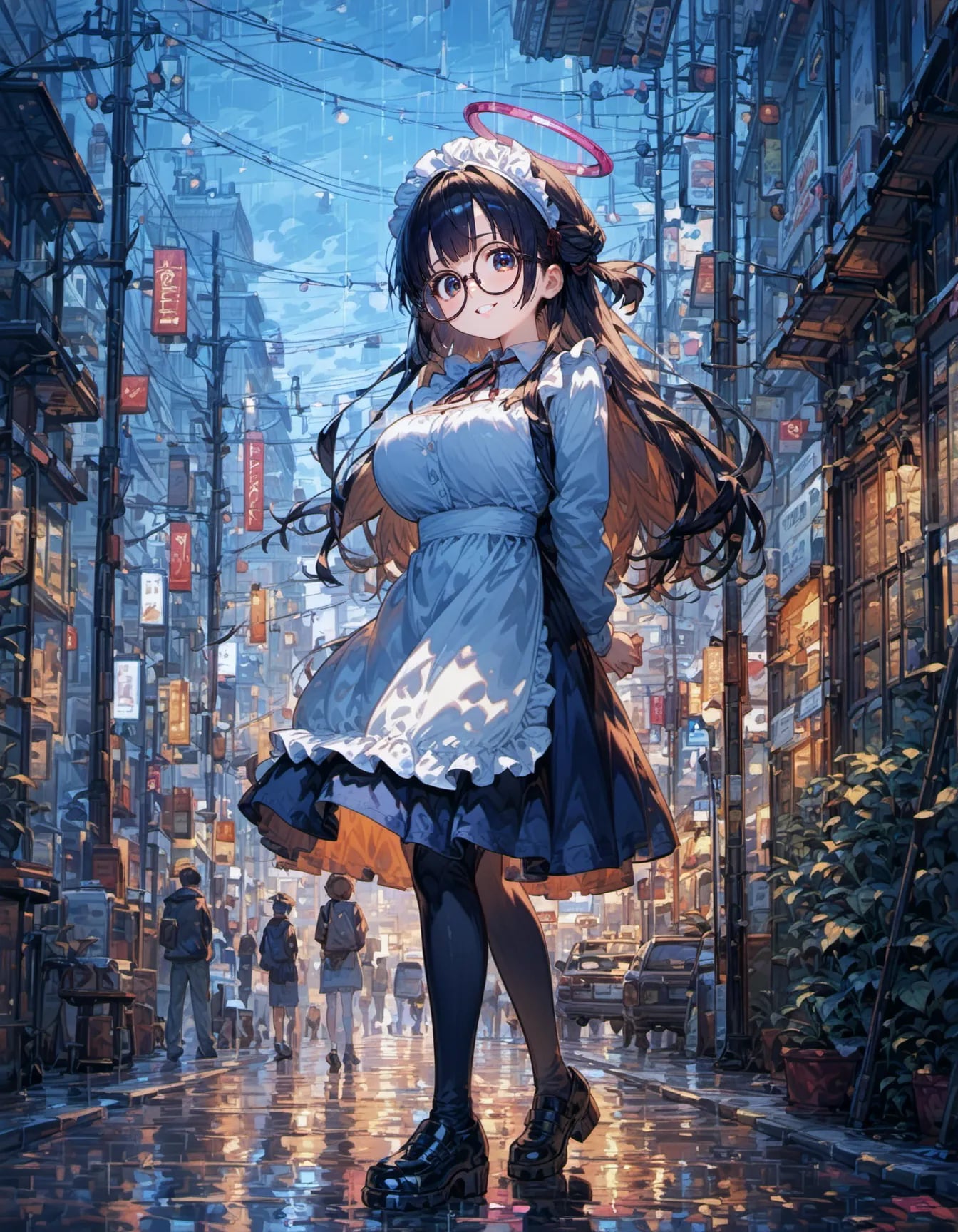 Halo in the Rainlit Alley