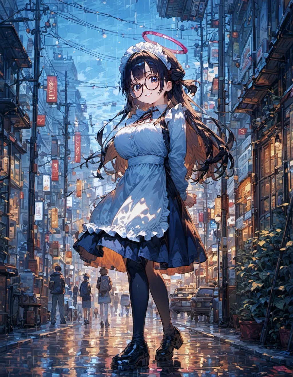 Halo in the Rainlit Alley