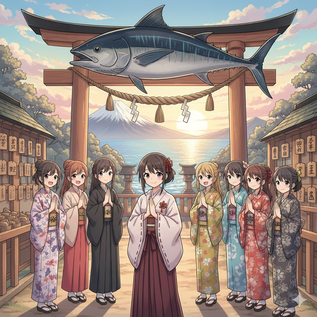 【初詣】マグロ神社でマグロにならないよう祈る