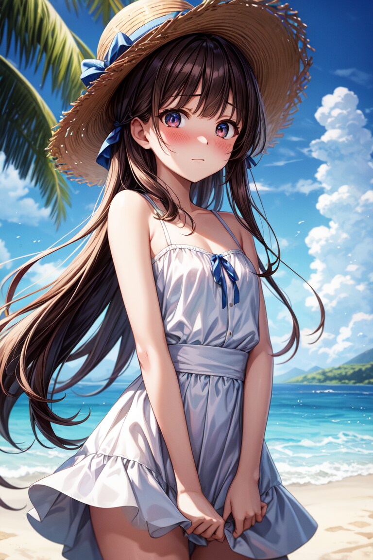 照れ屋の少女と夏