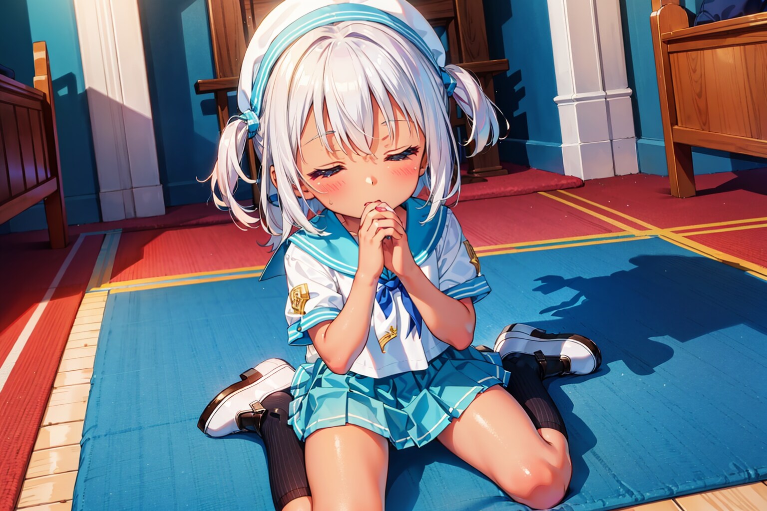 教会でお祈り