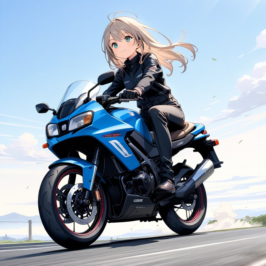 バイク好きな彼女 | の人気AIイラスト・グラビア