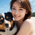 濡れない犬 2枚目