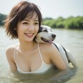濡れない犬 5枚目