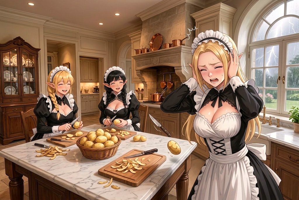 ⚡雷が苦手なエルフのメイド長さん💕 ＃02