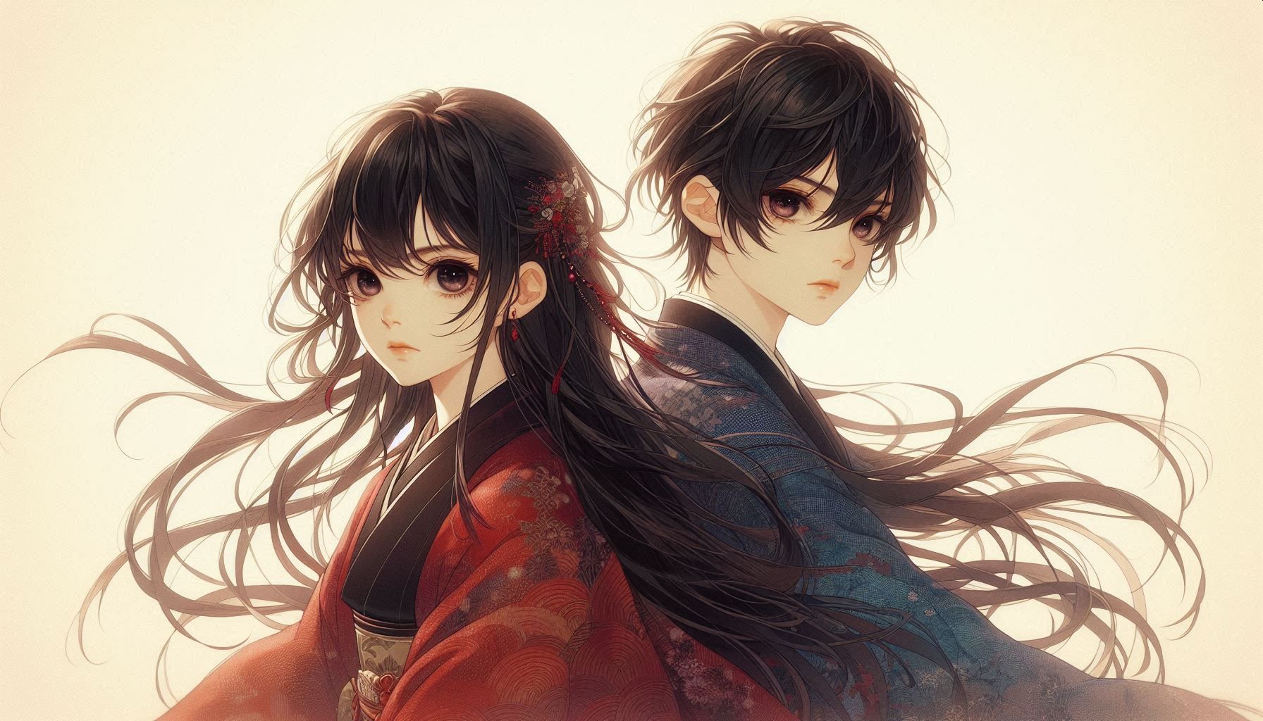 赤と青の双子 | の人気AIイラスト・グラビア