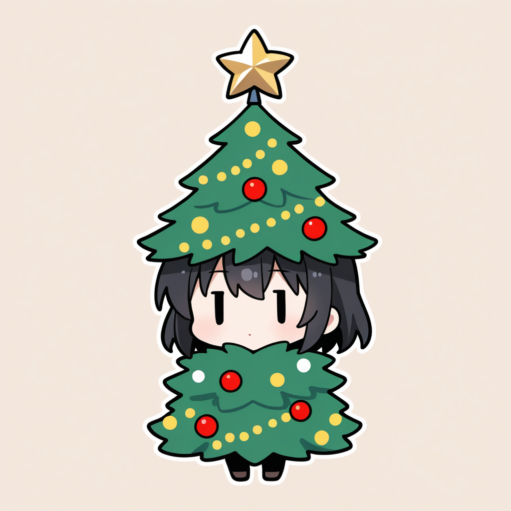着ぐるみ着せ替え（クリスマスツリー）