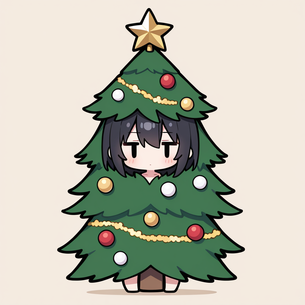 着ぐるみ着せ替え（クリスマスツリー） | の人気AIイラスト・グラビア