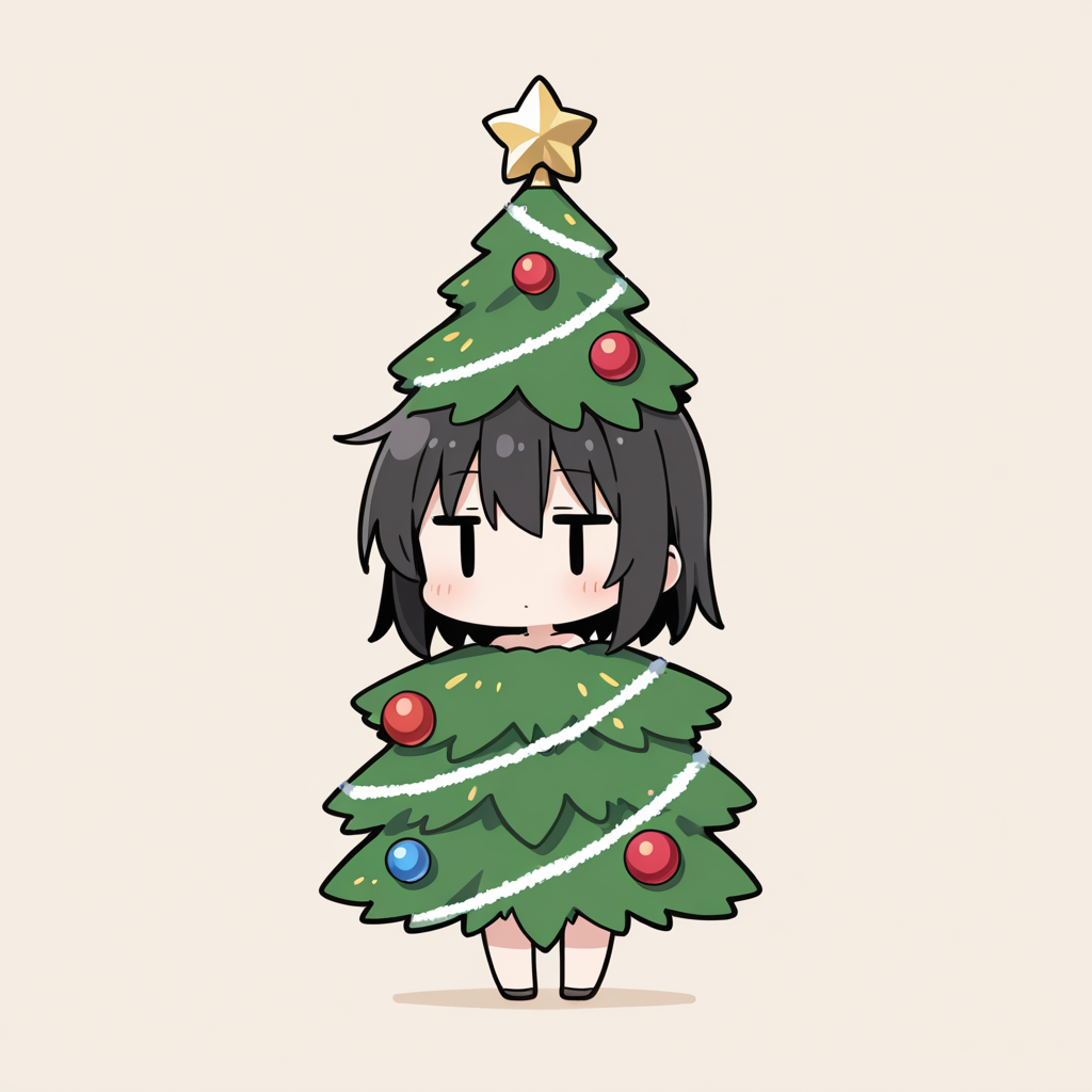 着ぐるみ着せ替え（クリスマスツリー）