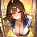 胸アピショートヘア 2枚目