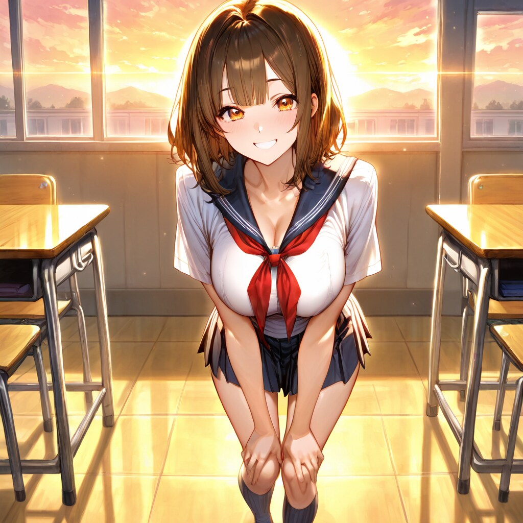 胸アピショートヘア