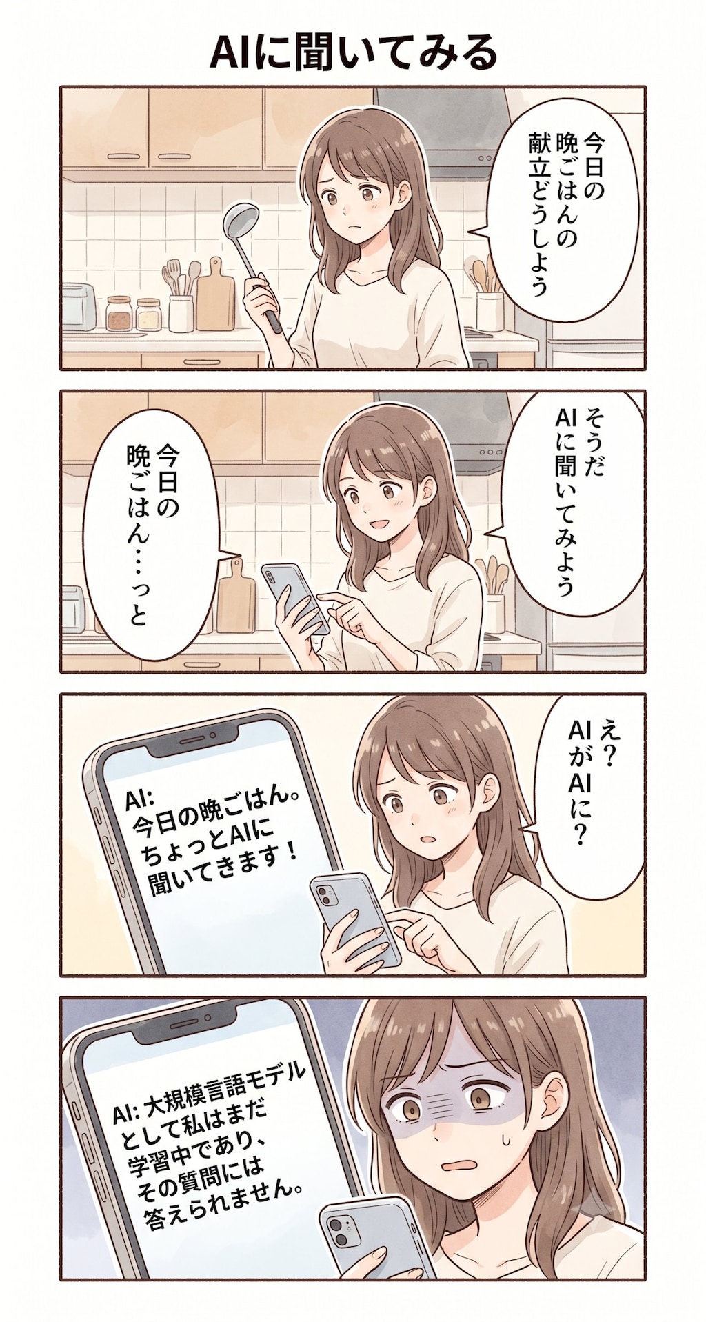 #2 ゆる日常4コマ「AIに聞いてみる」