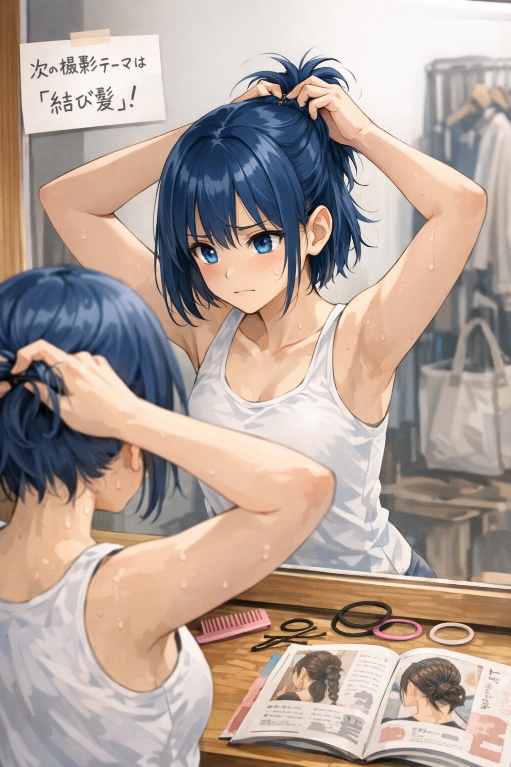 短髪でも結びたい | の人気AIイラスト・グラビア