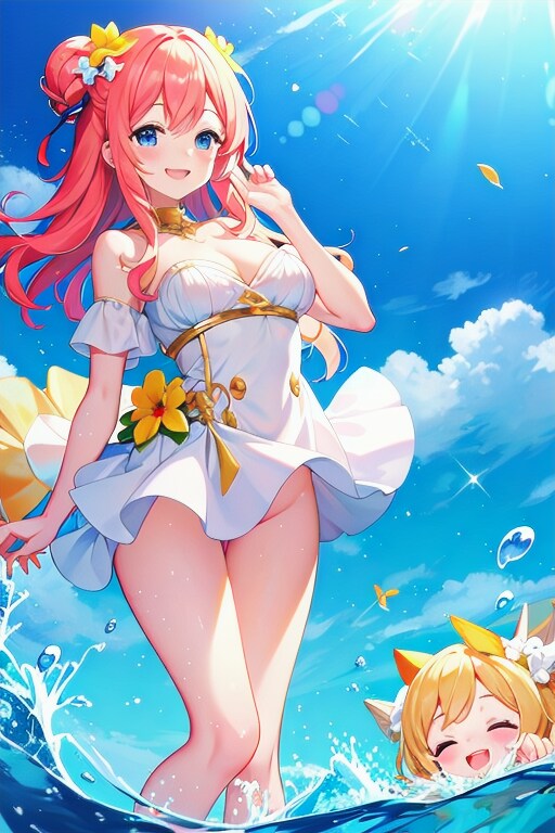 波打ち際の女神