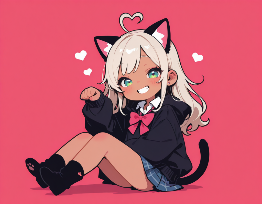 ハートのアホ毛ギャルちゃん