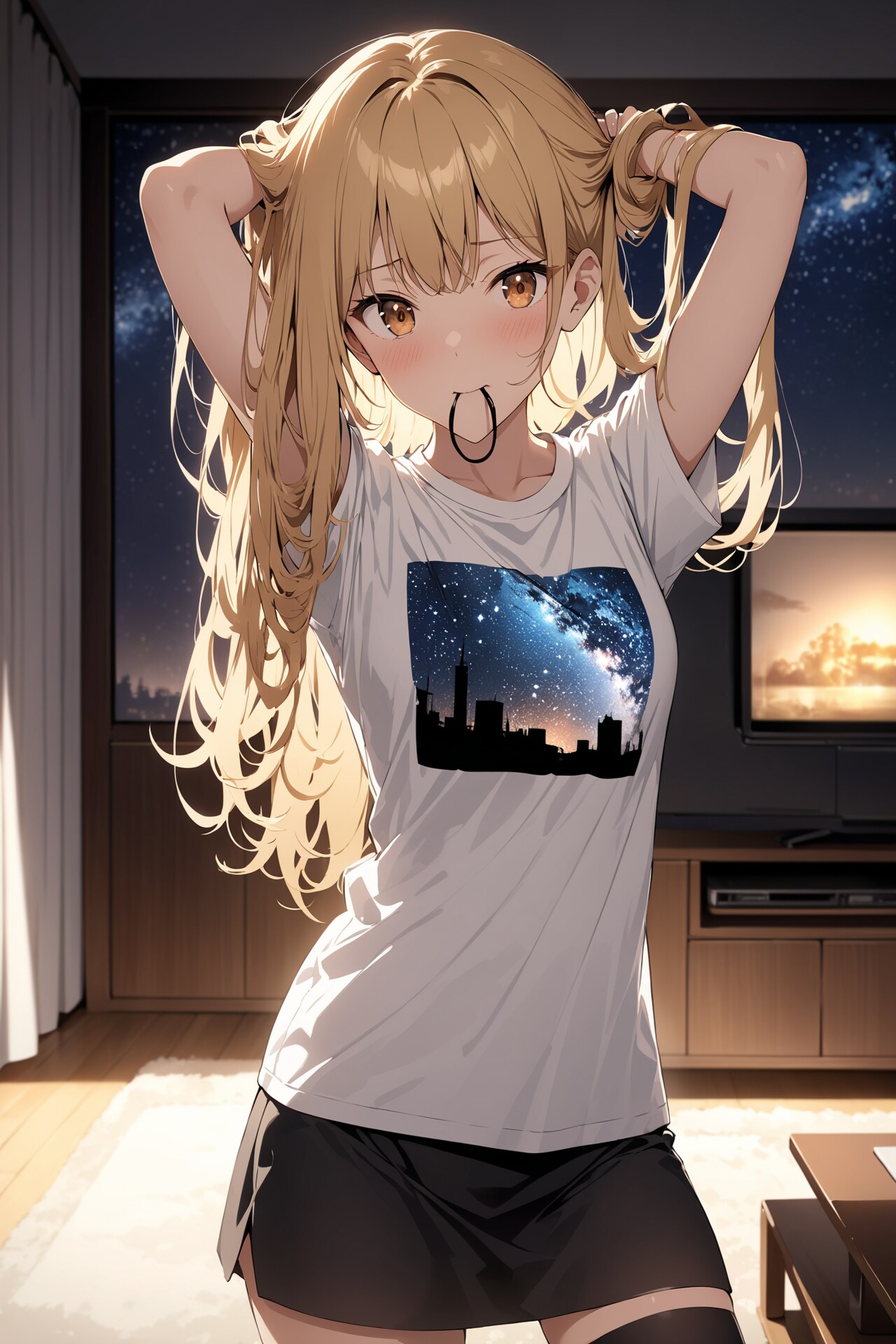 これから髪を結う女の子 Z408