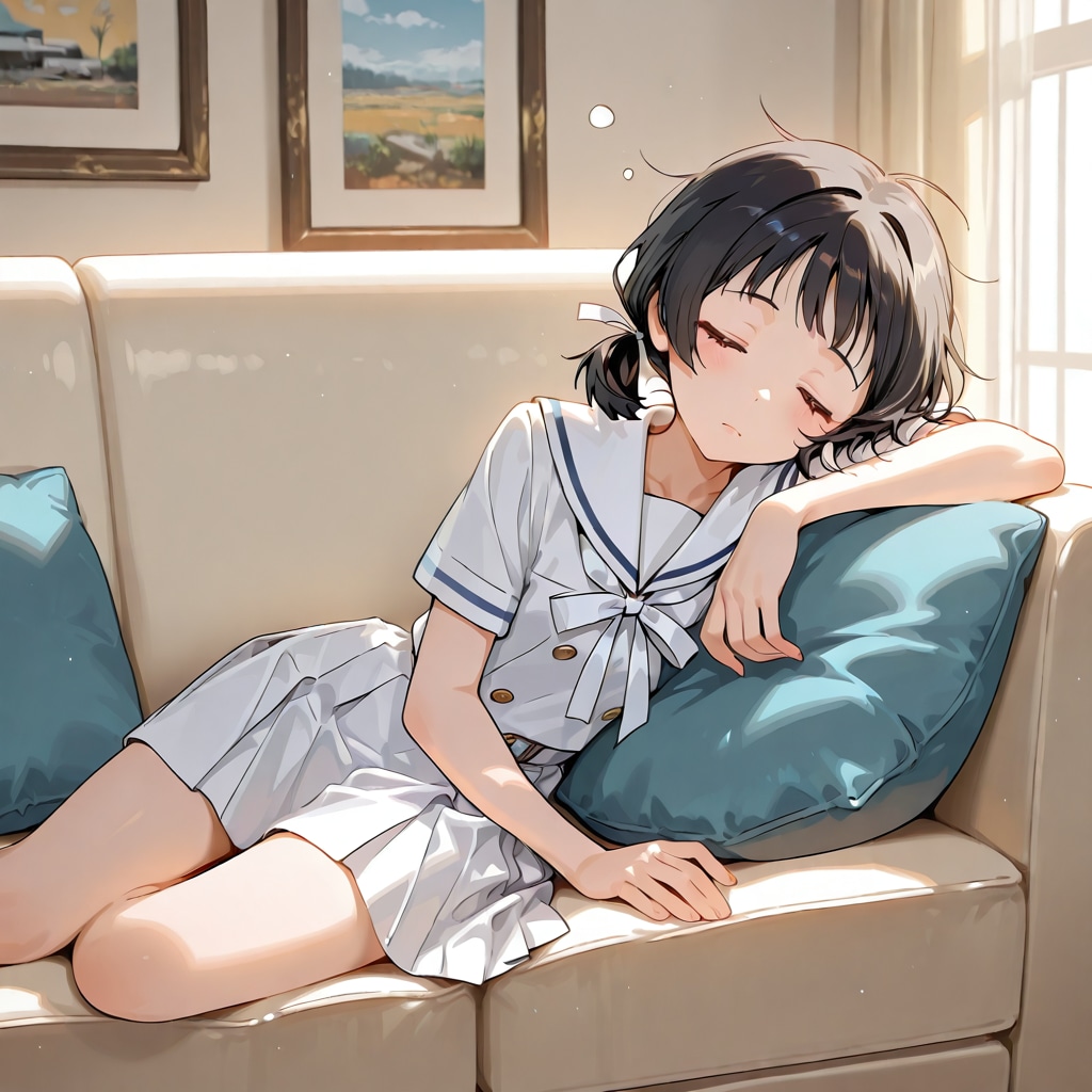 リビングで…