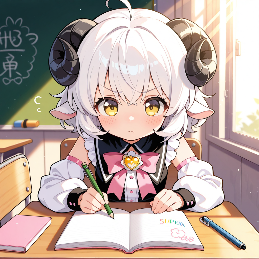 制服に着替えるのを忘れ、魔法少女の衣装のまま登校してしまったメイちゃん！！