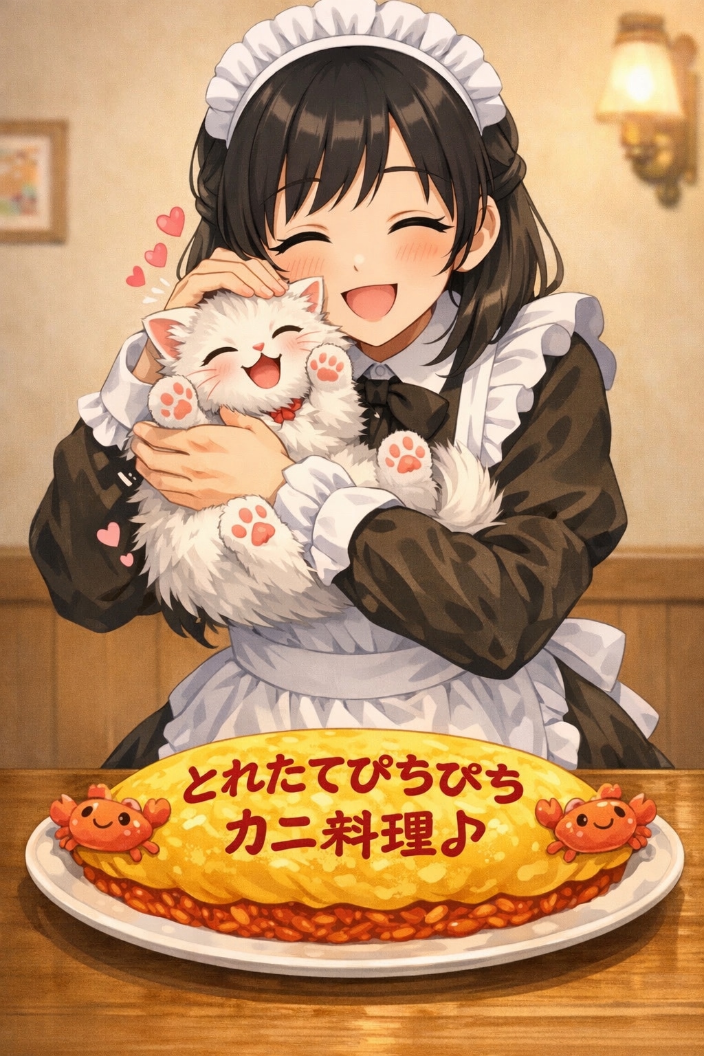 オムライスのメイドさんにつかまったにゃー🐾 | の人気AIイラスト・グラビア