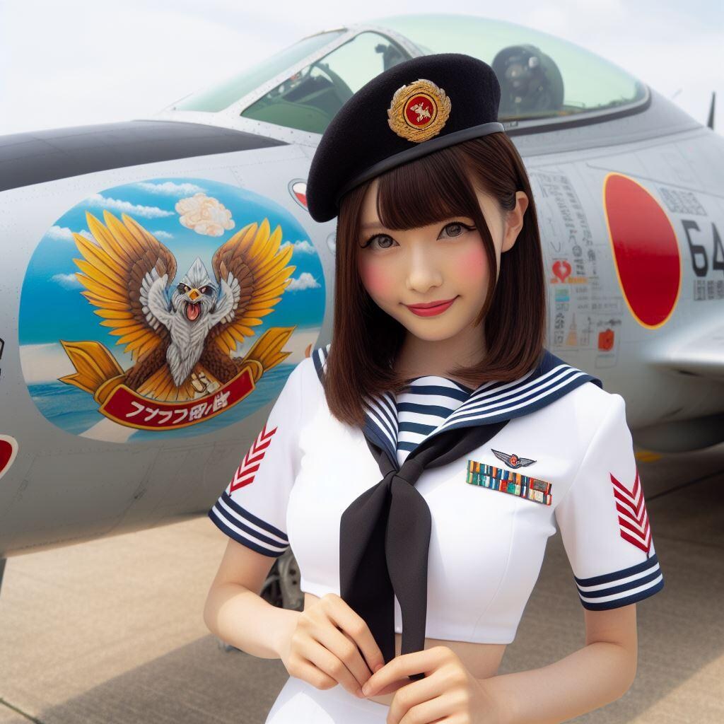 ノーズアートとベレー帽