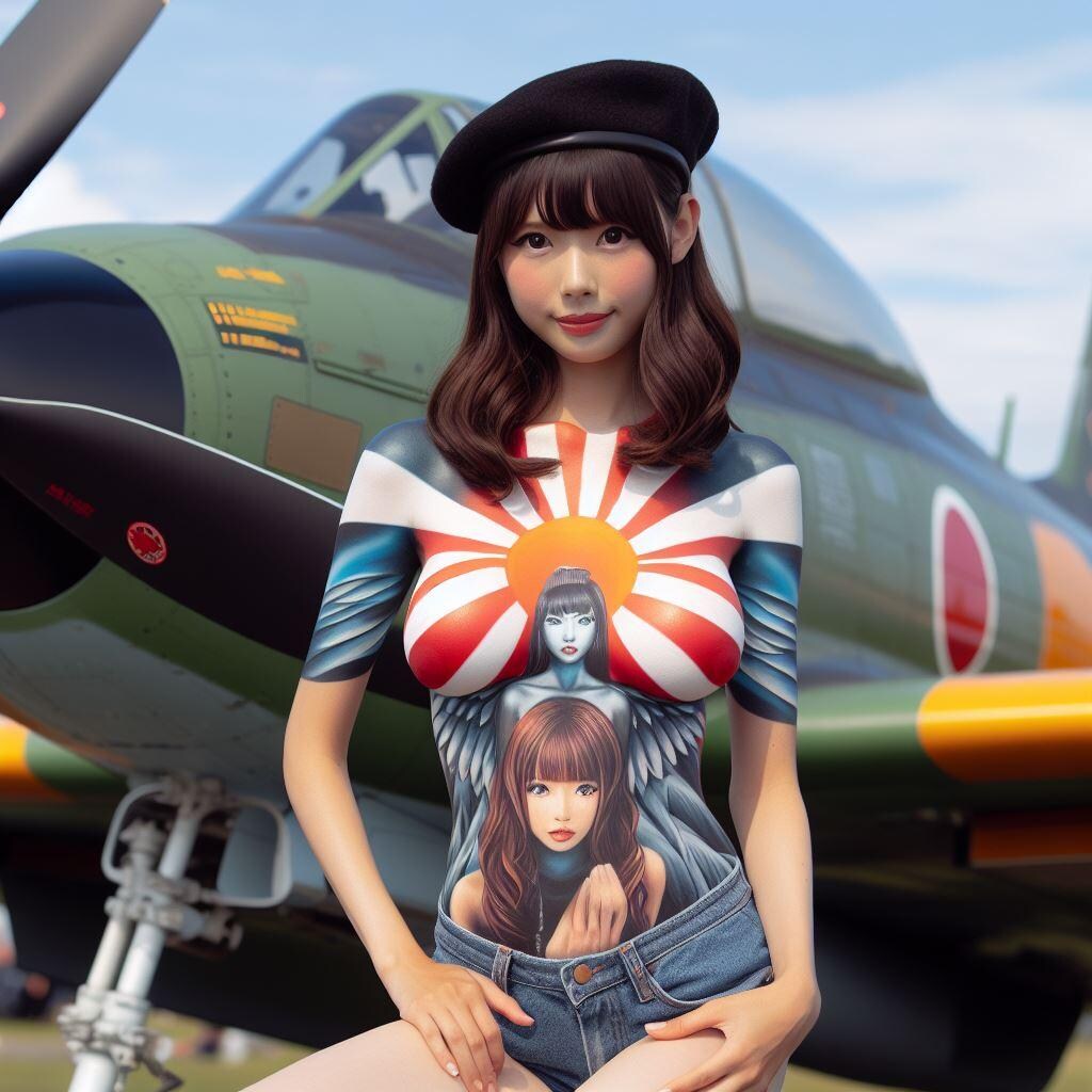 ノーズアートとベレー帽