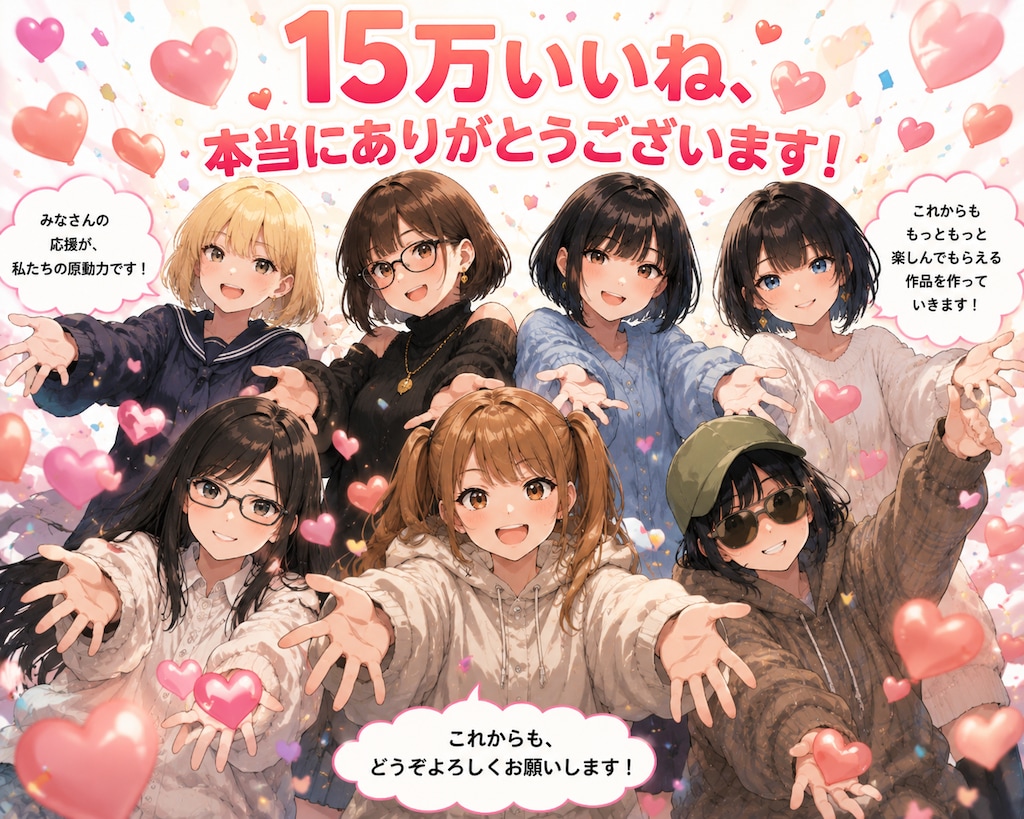 15万いいね、ありがとうございます🙇