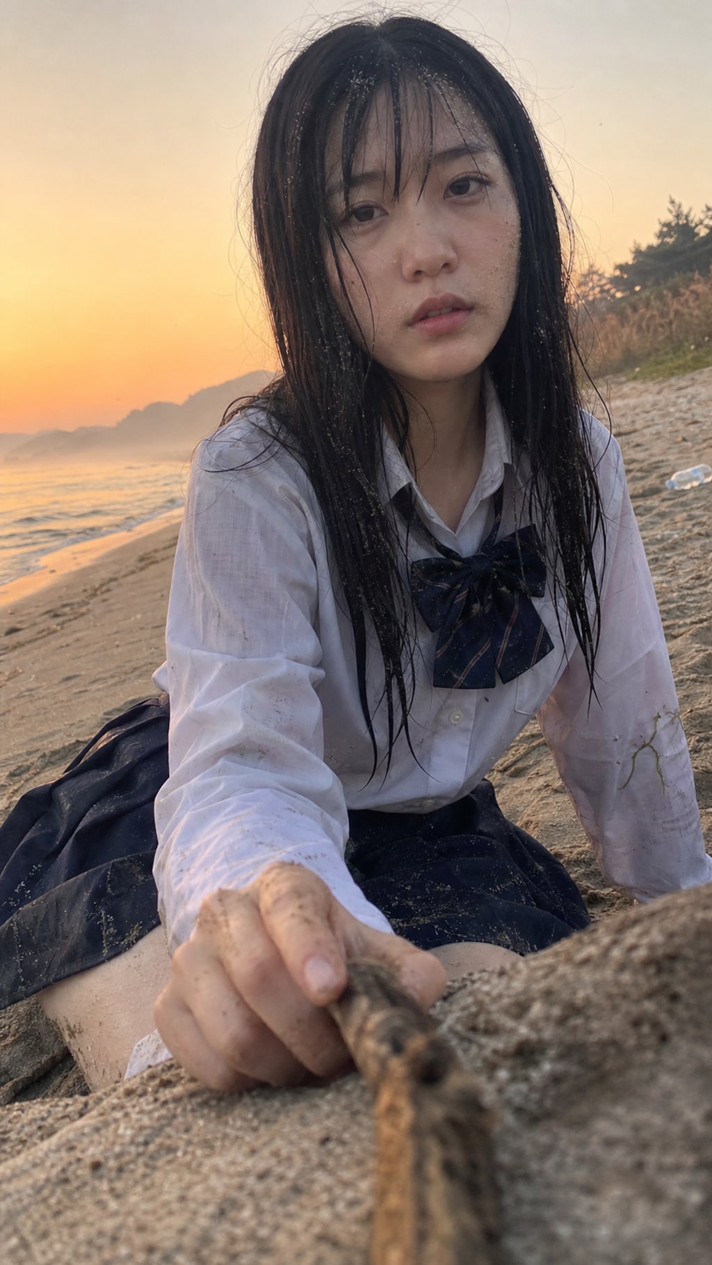 Washed Ashore at Sunset