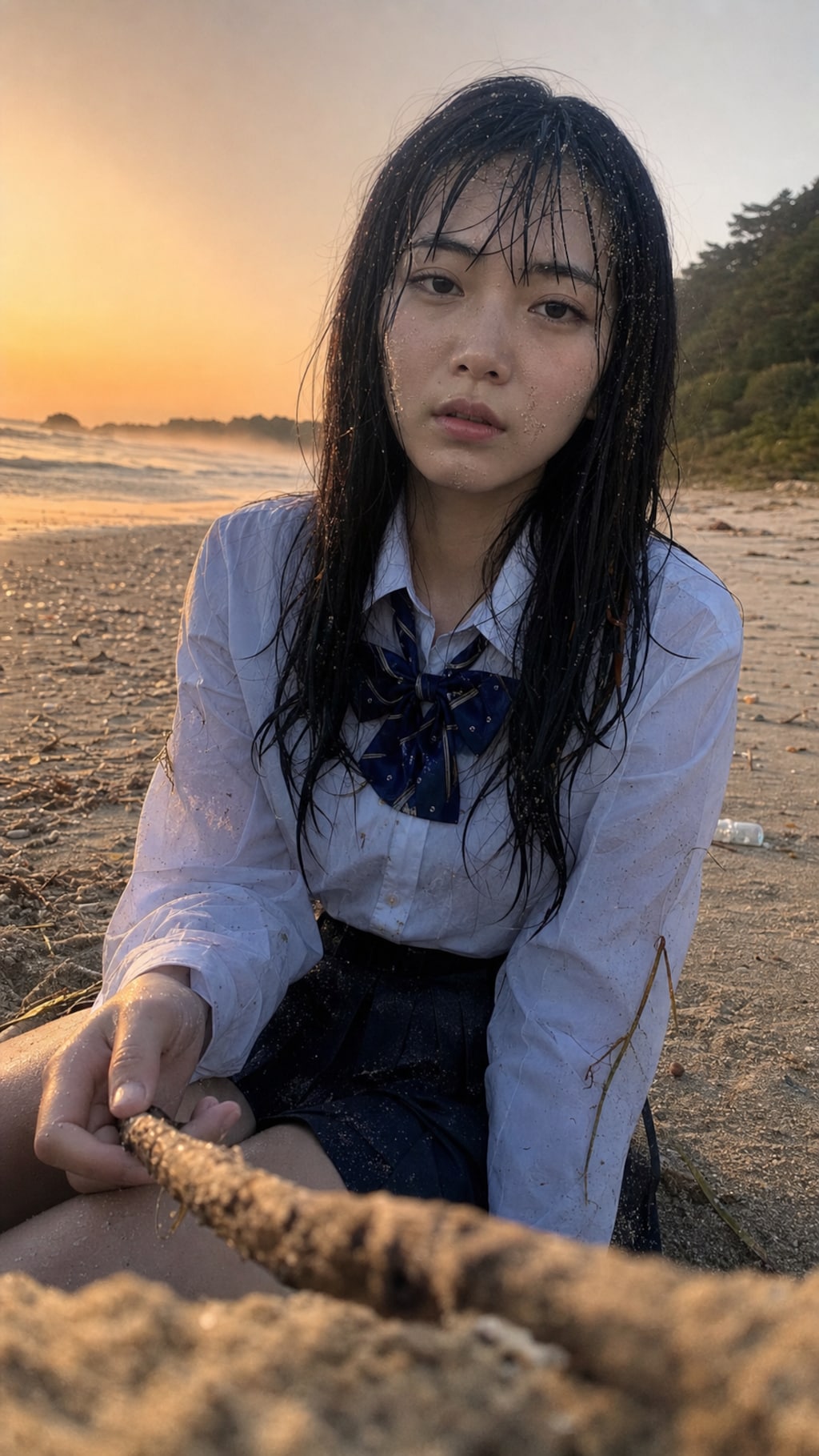 Washed Ashore at Sunset