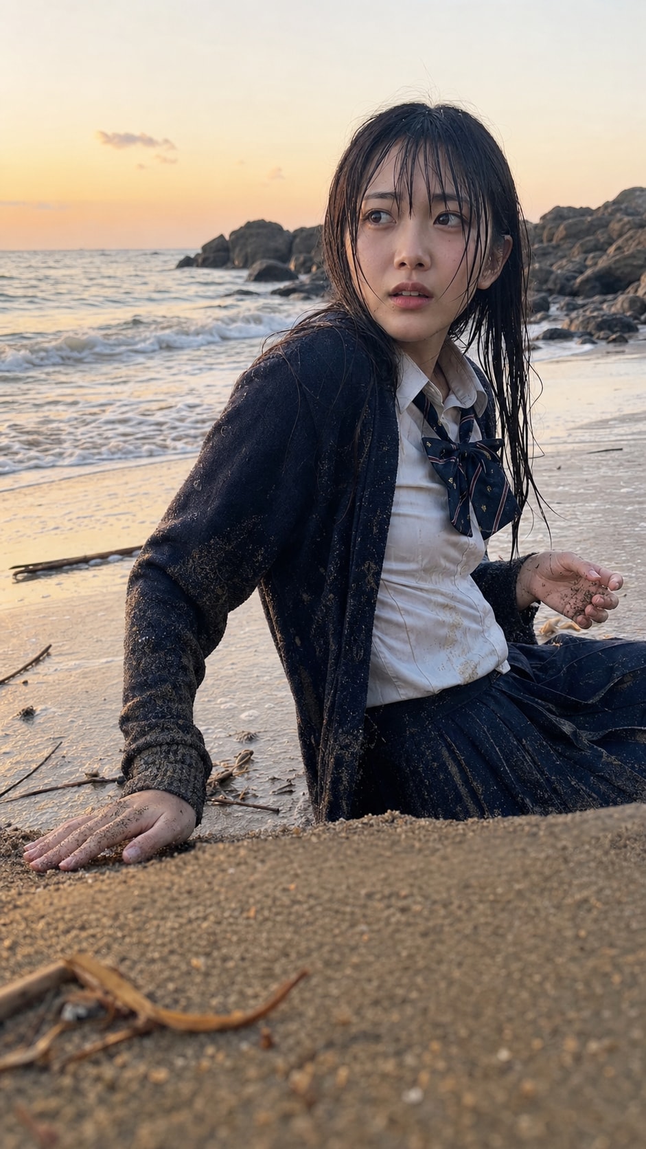Washed Ashore at Sunset