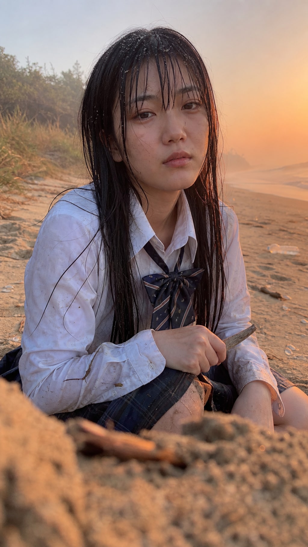 Washed Ashore at Sunset
