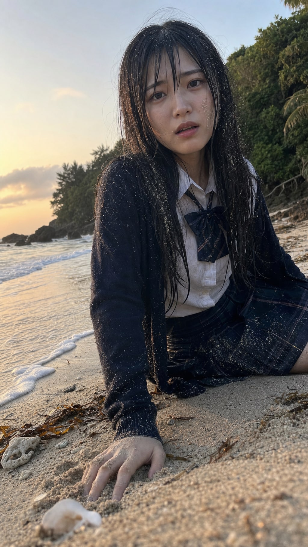 Washed Ashore at Sunset