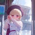電車ホームのアオザイ娘 5枚目