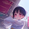 電車ホームのアオザイ娘 10枚目