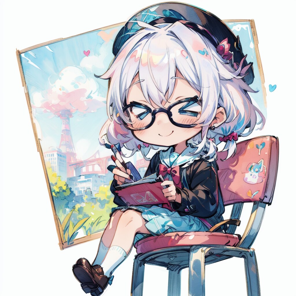 お絵描きたーのしー