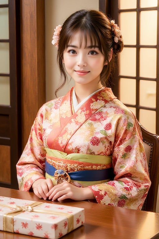 今日は父の大事なお祝いだから着物で決めてきたの