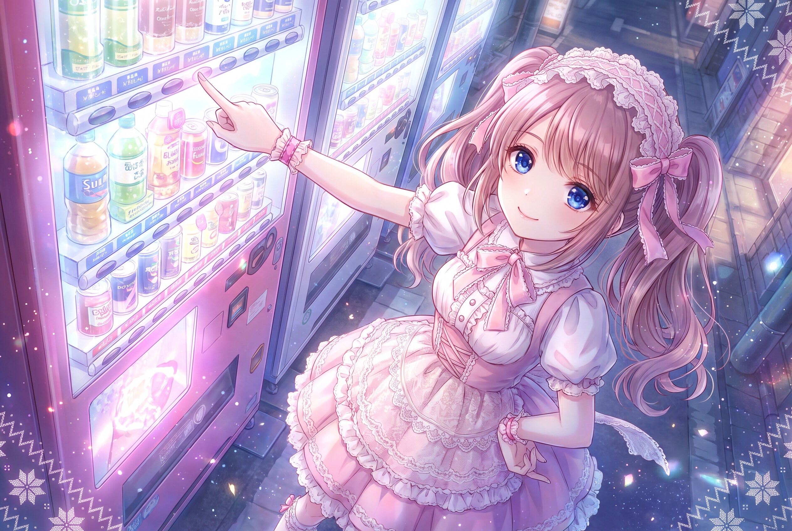 桃色自販機の少女 | の人気AIイラスト・グラビア