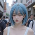 ペールブルーの女の子 3枚目