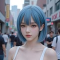 ペールブルーの女の子 5枚目