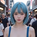 ペールブルーの女の子 4枚目