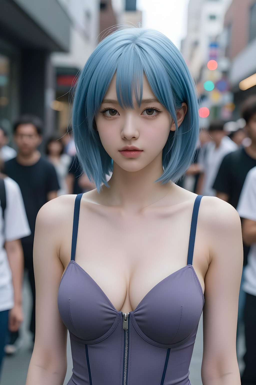 ペールブルーの女の子
