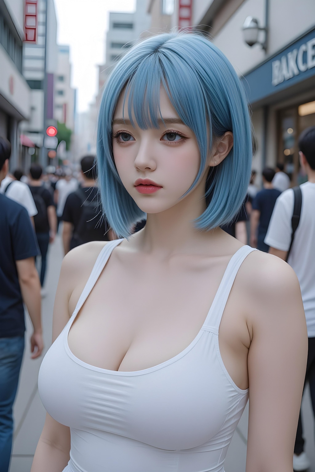 ペールブルーの女の子