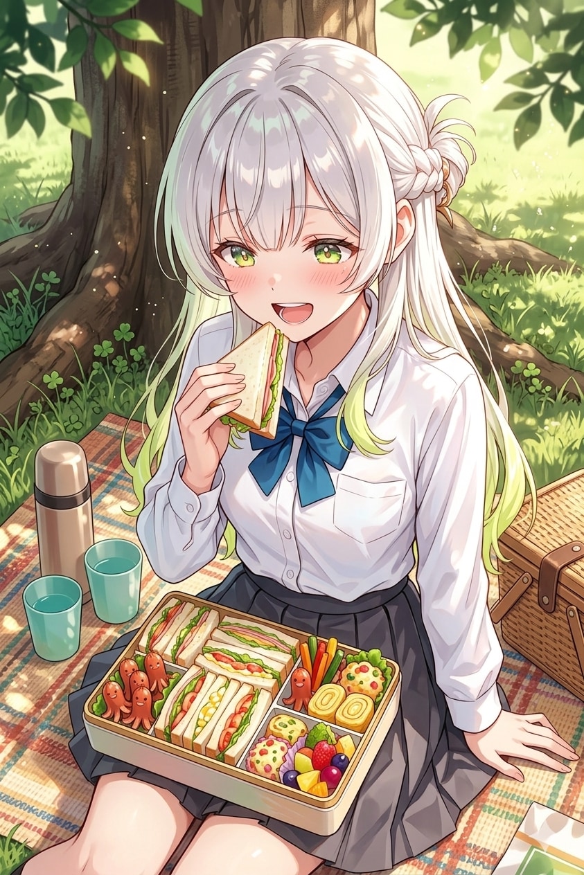 一緒にお昼ごはん食べよう(￣～￣)