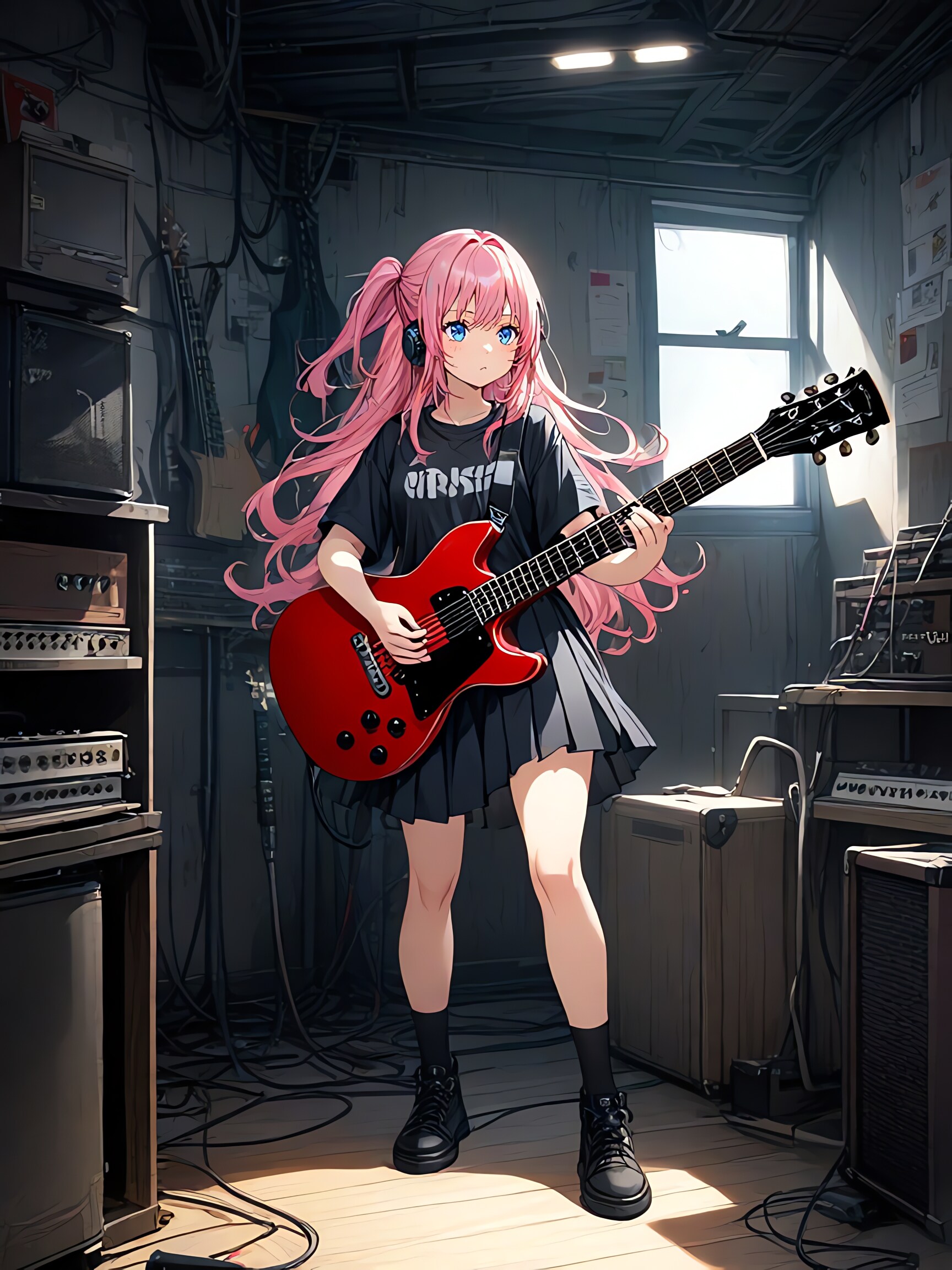 ボーカル兼ギター担当千奈です🎸 | の人気AIイラスト・グラビア