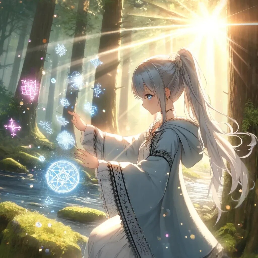 魔法の森での朝