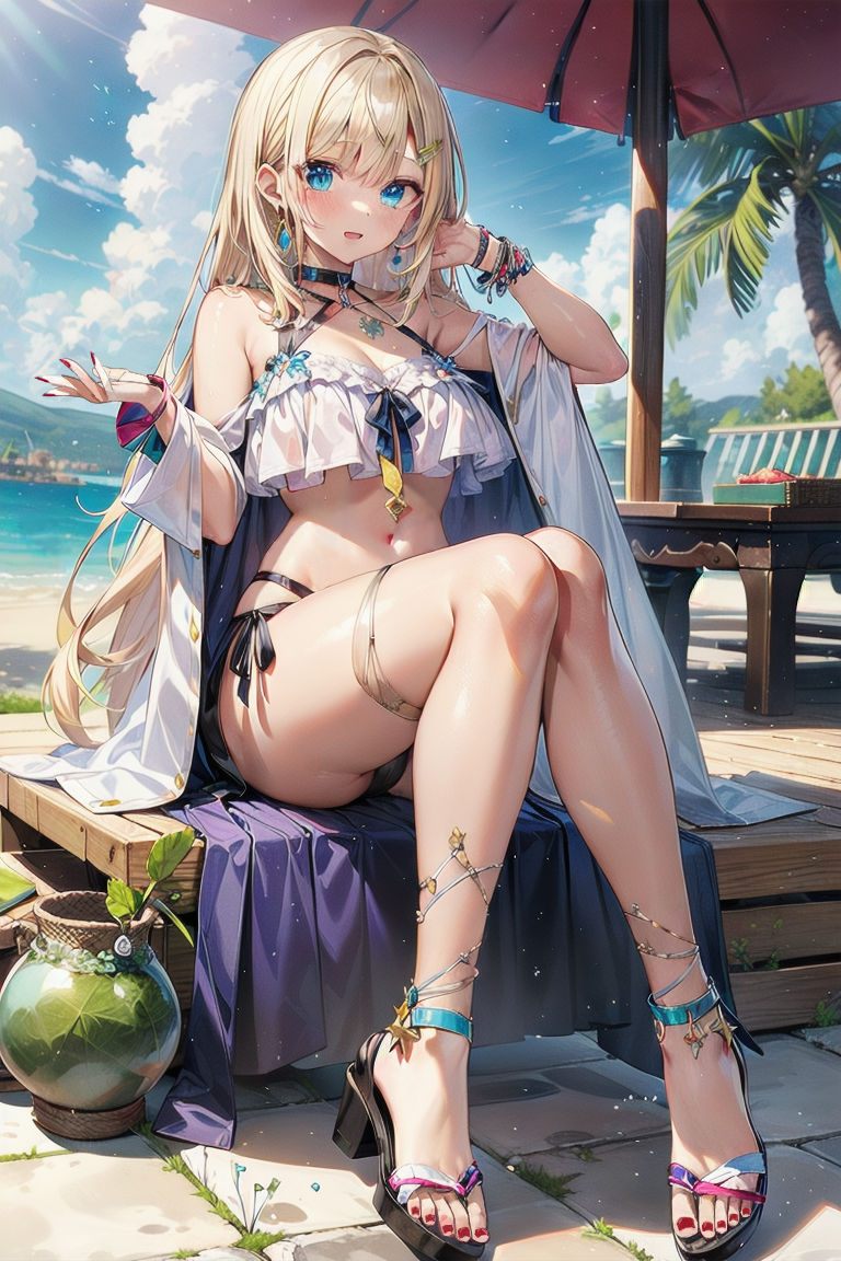 シーサイド・フェアリー、夏の日に微笑む。